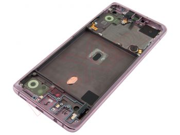 Pantalla Service Pack super AMOLED negra con marco rosa "prism cube pink" para Samsung Galaxy a51 5g, sm-a516